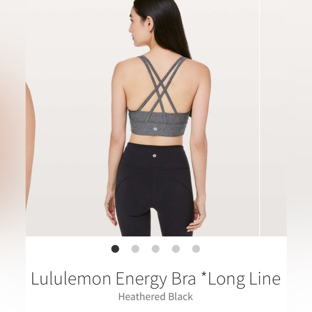 Lululemon Energy Bra *Long Line
Heathered Black